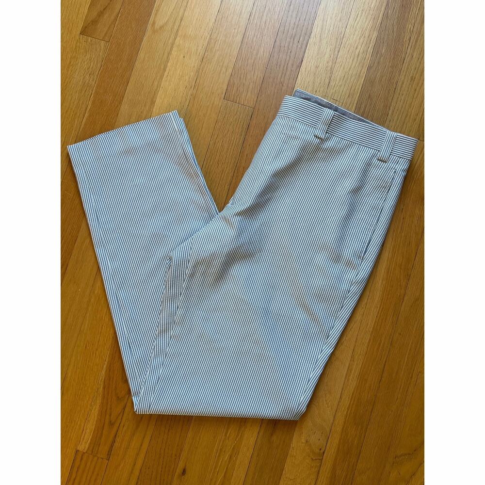 Lauren Ralph Lauren Seersucker Pants Gray Stripe 36x32